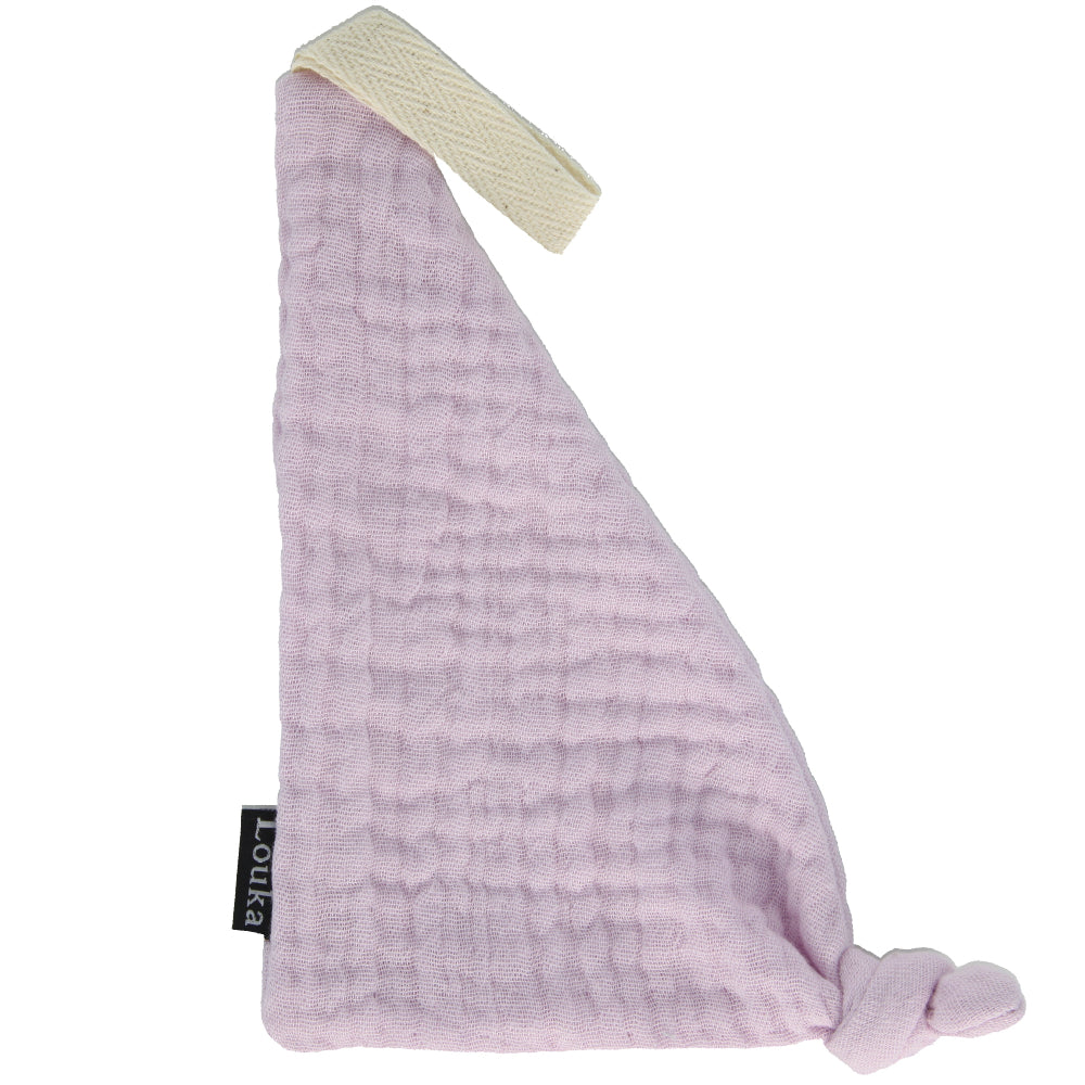 Louka Speendoekje driehoek hydrofiel lila - Zacht en comfortabel speendoekje voor baby's
